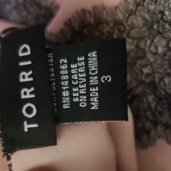 Plus Size 3X Torrid Pink Black Lace Print Layered Tank Top dressy shiry - Picture 4 of 6